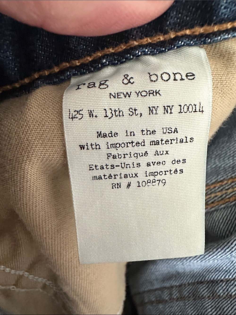 rag & bone Dark Blue Cropped Wide-Leg Jeans - Picture 5 of 6